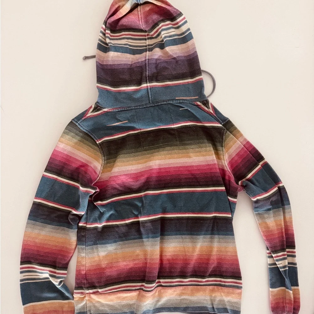 Aviator Nation Teal and Pink Striped Hoodie - Picture 3 of 4